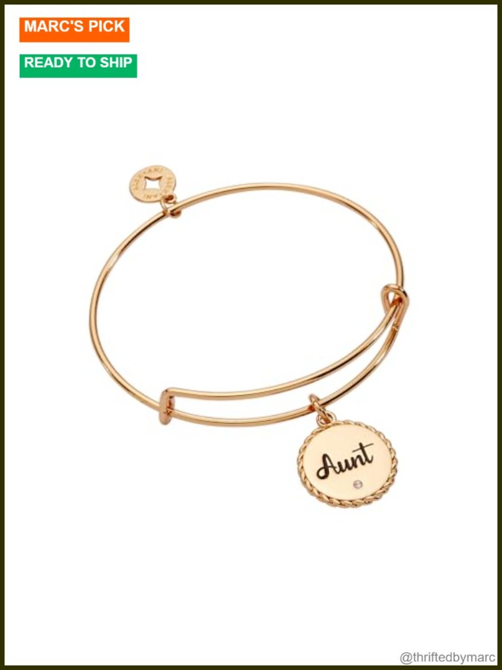 Alex and Ani Aunt Charm Bangle Bracelet Nickel-Free Women's Jewelry